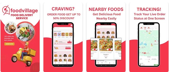 Food-Village food delivery app for online food ordering and fast doorstep delivery